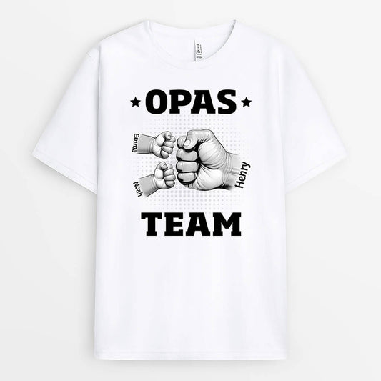 3157AGE2 opas papas team mit faust personalisiertes t shirt fur manner