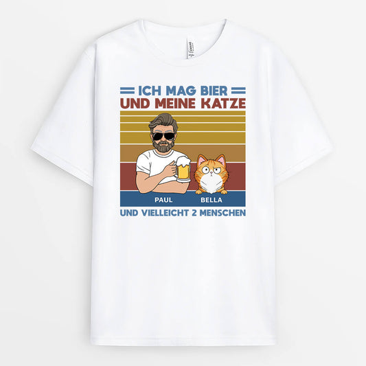 3170AGE2 ich mag bier und meine katze personalisiertes t shirt fur katzenliebhaber