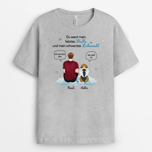 3172AGE2 du warst mein liebstes hallo und mein schwerstes lebewohl personalisiertes t shirt fur hundeliebhaber
