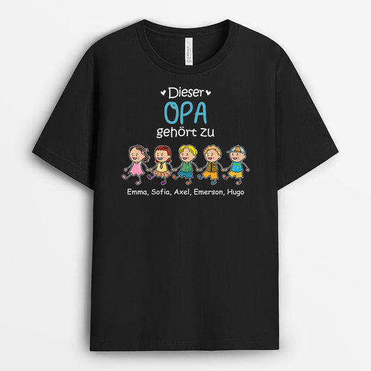 3190AGE1 dieser opa papa gehort zu hand in hand personalisiertes t shirt fur manner