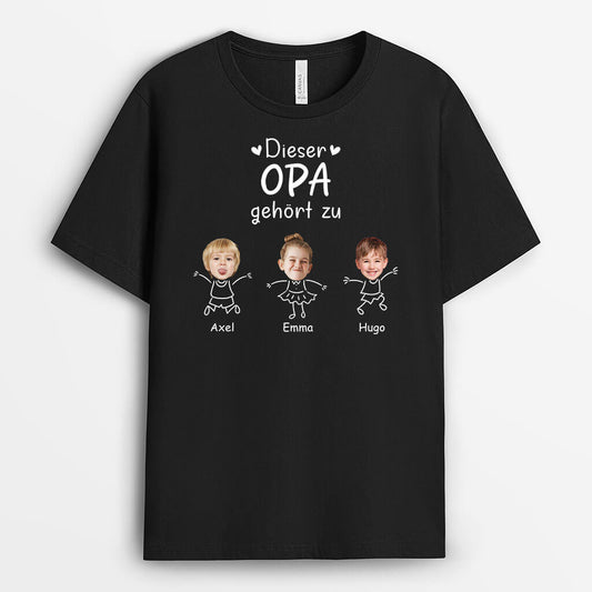 3209AGE1 dieser opa papa gehort zu personalisiertes t shirt mit gesicht fur manner