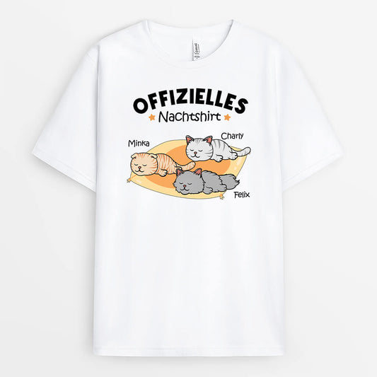 3241AGE1 offizielles nachtshirt personalisiertes t shirt fur katzenliebhaber