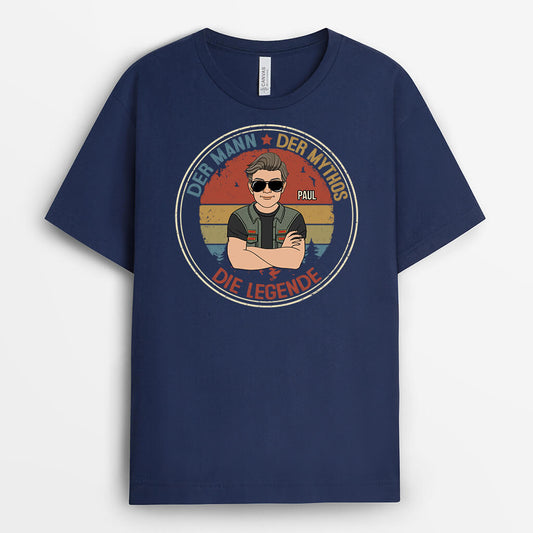 3255AGE2 der mann der mythos die legende personalisiertes t shirt fur herren