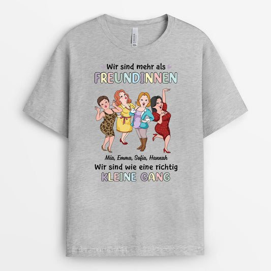 3257AGE2 wir sind mehr als freunde wir sind wie eine richtig kleine gang personalisiertes t shirt fur geschwister