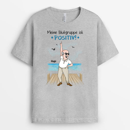 3260AGE2 meine blutgruppe ist positiv personalisiertes t shirt fur damen