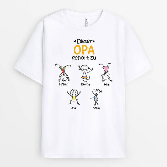 3291AGE2 dieser opa papa gehort zu wachsmalstift personalisiertes t shirt fur manner