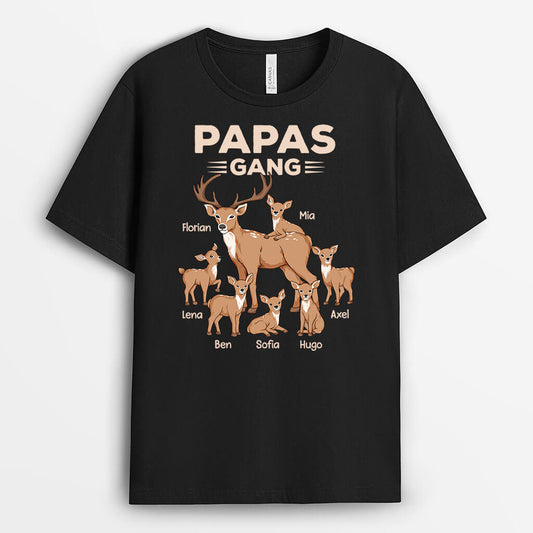 3292AGE2 opas papas bande hirsche personalisiertes t shirt fur manner