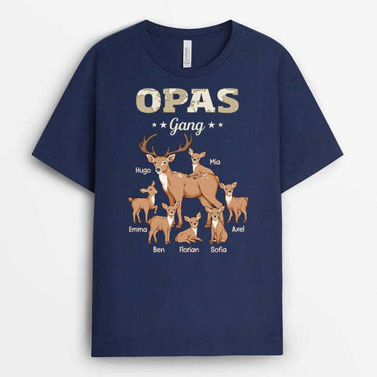 3293AGE1 omas mamas bande hirsche personalisiertes t shirt fur damen
