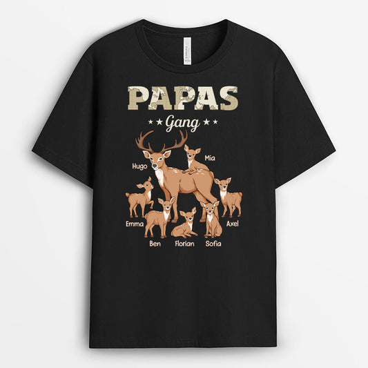 3293AGE2 omas mamas bande hirsche personalisiertes t shirt fur damen