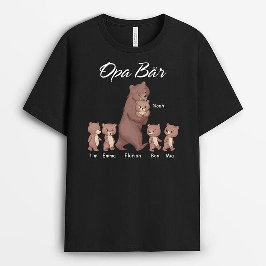 3325AGE1 papa opa bar schwarzes t shirt fur herren personalisiert