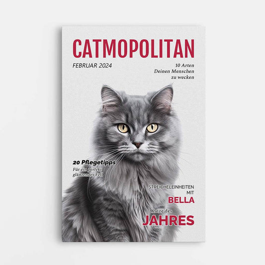 3326CGE1 catmopolitan personalisierte leinwand mit foto fur katzenbesitzer
