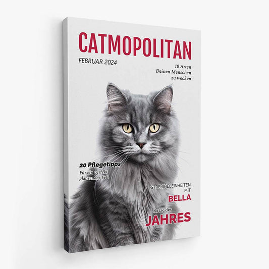 3326CGE2 catmopolitan personalisierte leinwand mit foto fur katzenbesitzer