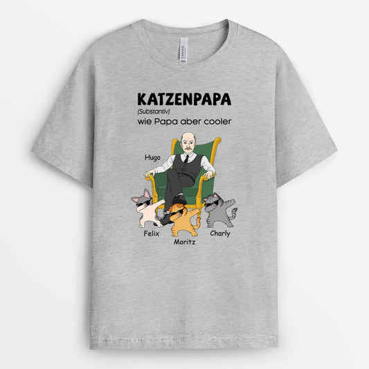 3342AGE2 katzenpapa definition cooles t shirt fur katzenbesitzer personalisiert