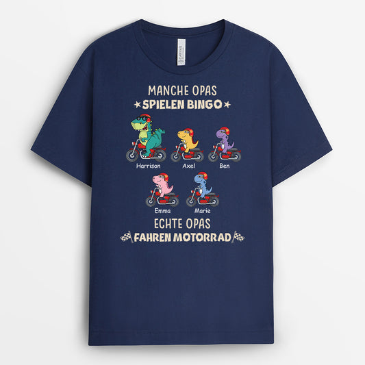 3347AGE1 manche opas spielen bingo echte opas fahren motorrad personalisiertes t shirt fur manner