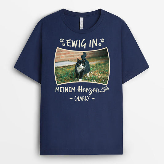 3350AGE2 ewig in meinem herzen personalisierte t shirt fur hundeliebhaber mit foto