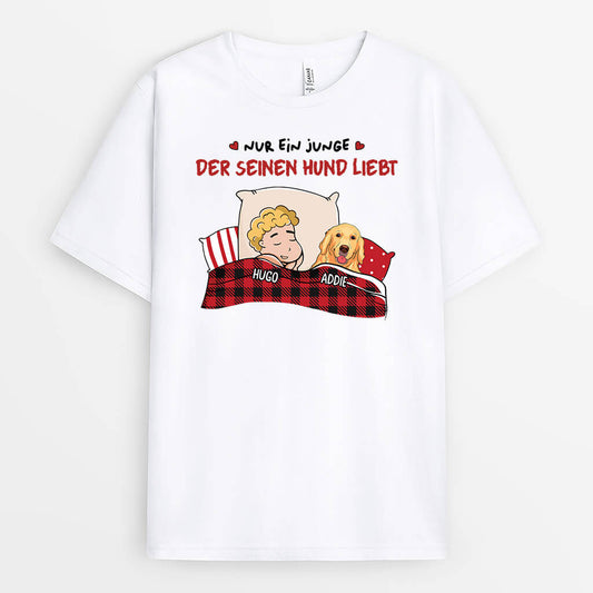 3366AGE1 nur ein madchen das ihre hunde liebt oder nur ein junge der seine hunde liebt personalisiertes t shirt fur hundeliebhaber
