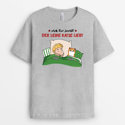 3366AGE2 nur ein madchen das ihre katzen liebt oder nur ein junge der seine katzen liebt personalisiertes t shirt fur katzenliebhaber