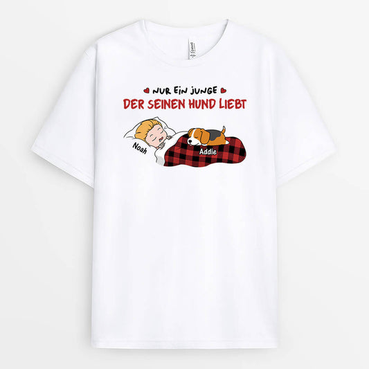 3367AGE1 nur ein madchen das ihre hunde liebt oder nur ein junge der seine hunde liebt lustiges t shirt fur hundeliebhaber personalisiert