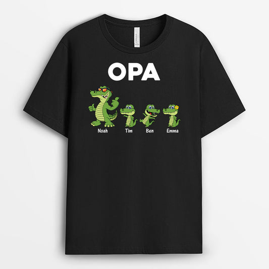 3381AGE1 opa papa krokodile personalisiertes t shirt fur manner
