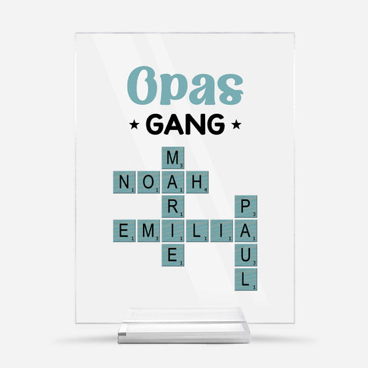 3402RGE1 opas gang kreuzwortratsel personalisierte acryl plakette opa 3402R8Q5B