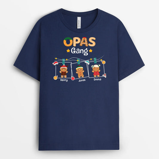 3415AGE2 omas mamas bande lebkuchen personalisiertes t shirt mit weihnachtlichen motiven fur frauen