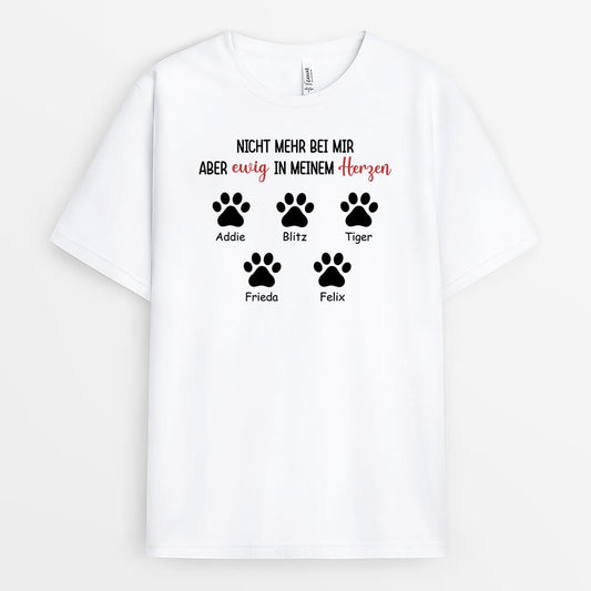 3421AGE1 nicht mehr bei mir aber ewig in meinem herzen personalisiertes t shirt fur tierliebhaber