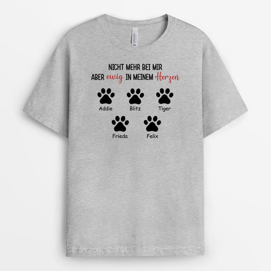 3421AGE2 nicht mehr bei mir aber ewig in meinem herzen personalisiertes t shirt fur tierliebhaber
