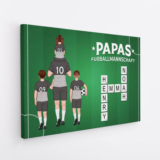 3460CGE2 daddys traumteam kreuzwortratsel personalisierte leinwand fur fussballverruckte papas