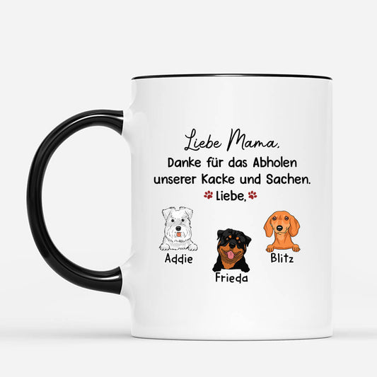 3473MGE2 danke fur das abholen unserer kacke und sachen personalisierte tasse fur hundliebhaber