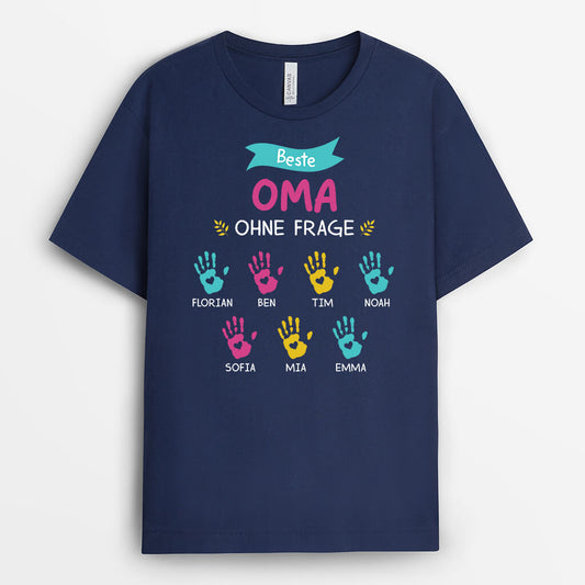 3495AGE1 beste oma mama ohne frage personalisiertes t shirt fur damen
