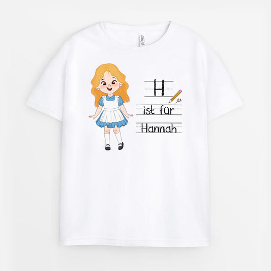 3510AGE1 alphabet kindernamen niedliches t shirt fur kinder personalisiert