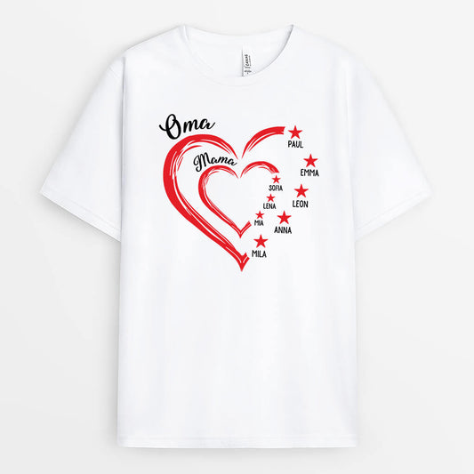 3525AGE2 opa papa das herz kinder die sterne personalisieretes t shirt fur opas und papas