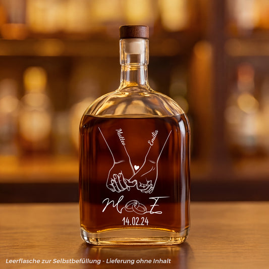 3705AGE1 liebespaar mit namen personalisierte paar geschenke whiskyflasche 3705aisp0g
