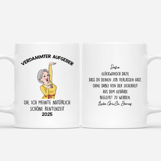 3829MGE1 schone rentenzeit personalisierte tasse fur rentnerin lustig 3829M5I7A