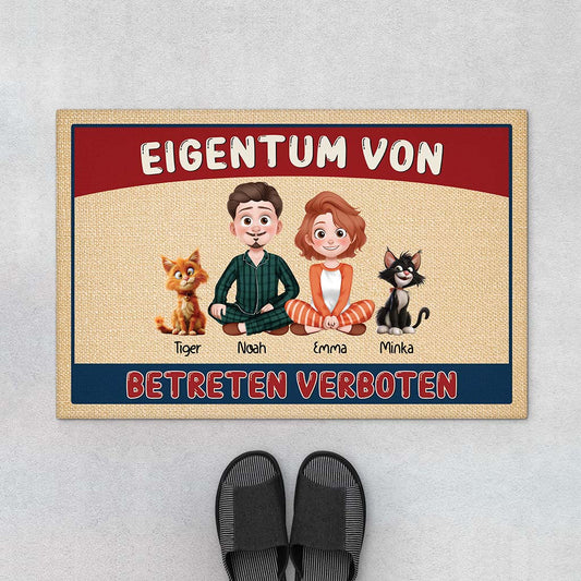 3886DGE1 unser eigentum unbefugtes betreten verboten personalisierte fussmatte fur katzenliebhaber cartoon 3886D6M0I_95205257 b842 444f 80cb 5245d6e23289