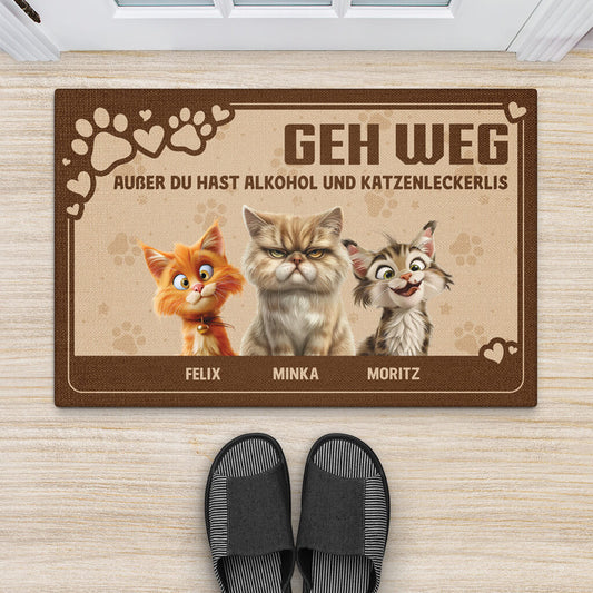 3905DGE2 lustiger spruch uber alkohol und hundeleckerlis personalisierte fussmatte fur hundeliebhaber 3905D5T5C