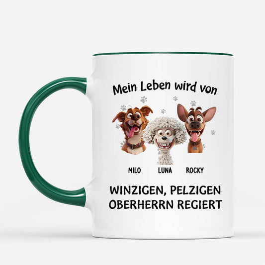 3921MGE2 mein leben wird von winzigen pelzigen oberherren regiert personalisierte tasse fur hundeliebhaber lustig 3921M5K5C