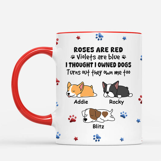 3979MGE2 ich bin der sklave meiner hunden lustige hunde tasse personalisiert 3979MKH5C