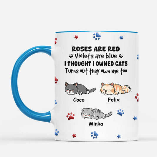 3979MGE2 ich bin der sklave meiner katze lustige katzen tasse personalisiert 3979MKH5D