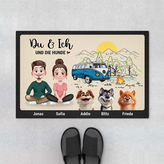4004DGE1 du ich und die hunde fussmatte personalisiert hund_ 4004D9M0C