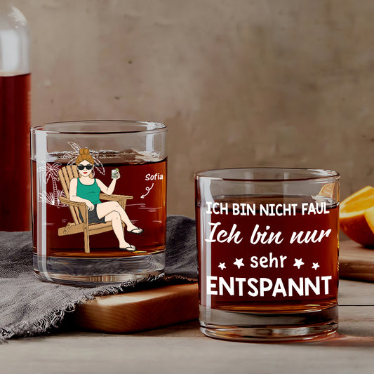 4114IGE1 ich bin nicht faul lustiges whiskyglas frauen personalisiert 4114I5L8A