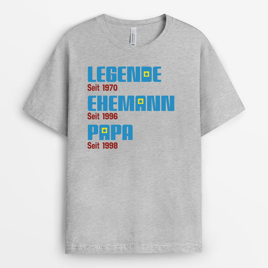4185AGE2 die legende seit t shirt papa personalisiert_ 4185A8L5B