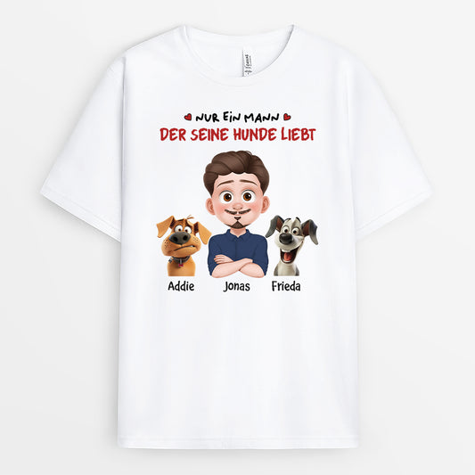 4255AGE1 einfach ein junge der seine hunde liebt personalisierte hunde t shirts 4255A8K0C