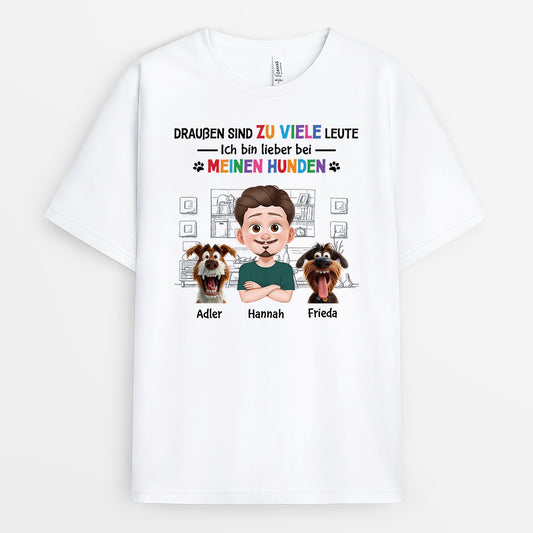 4285AGE1 ich bin lieber bei meinen hunden stehend personalisierte hunde t shirts 4285AKK0C