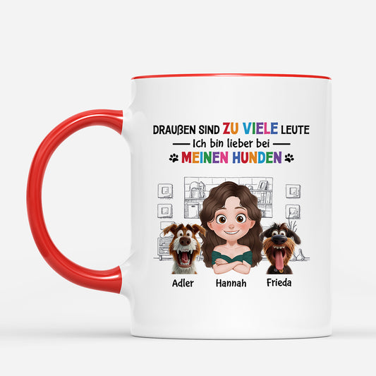 4285MGE2 ich bin lieber bei meinen hunden sitzend hunde tasse personalisiert_ 4285MKK0C