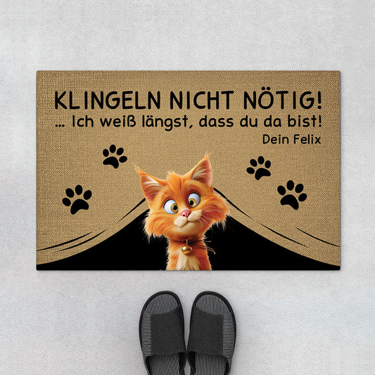 4334DGE1 klingeln nicht notig fussmatte katzen personalisiert lustig 4334D8Q5D