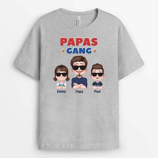 4341AGE1 papas gang kinder cartoon papa t shirt personalisiert 4341A9H0B