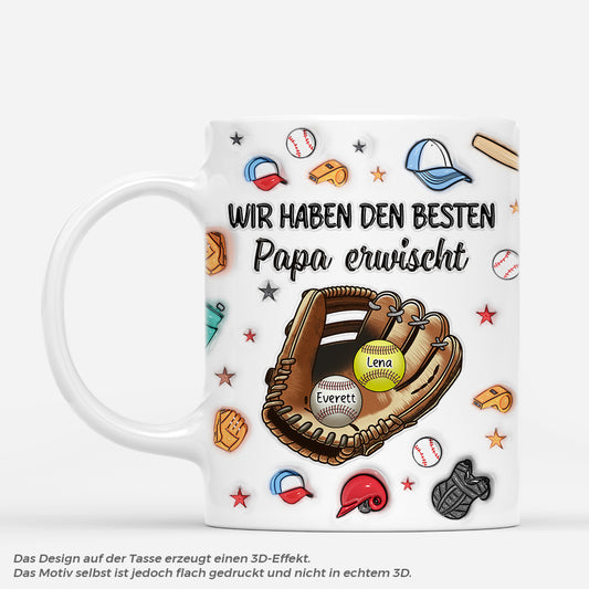 4354MGE1 3d druck effekt wir haben den besten opa papa erwischt baseball personalisierte tasse papa_ 4354M5T3B