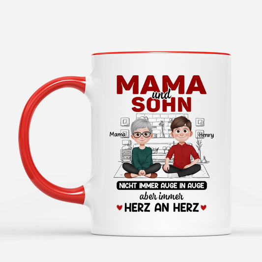 4363MGE2 nicht immer auge in auge aber immer herz an herz personalisierte tasse papa_ 4363MTYNB