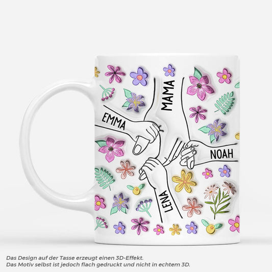 4393MGE1 3d druck effekt mama und kinder version 13 personalisierte tasse mama 4393M5L5A